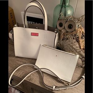 Kate Spade Sam medium satchel Optic White